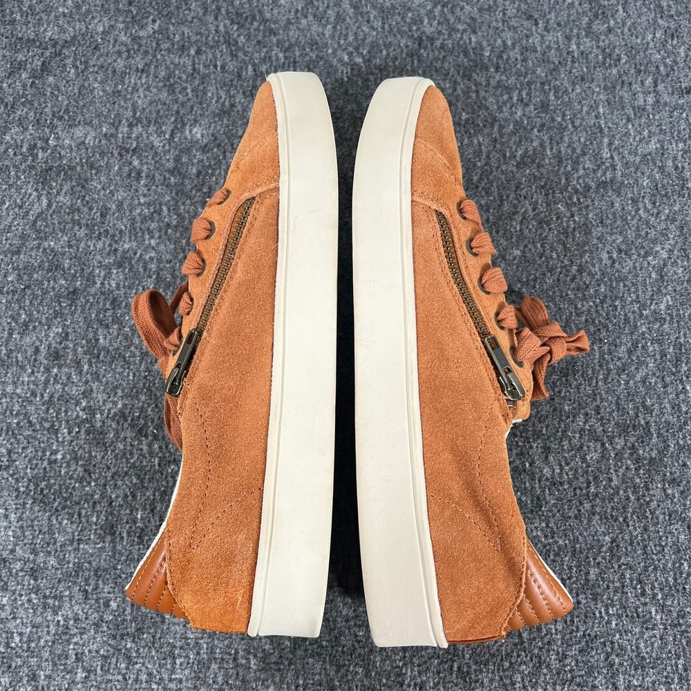 Revitalign Sneaker Womens 9.5 Rust Orange Suede Side Zip Orthotic Casual Comfort - Picture 6 of 10